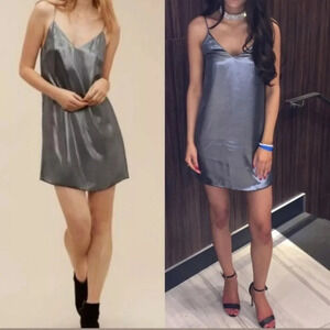 Aritzia Wilfred Free  Gold Metallic Vivienne Dress size XXS